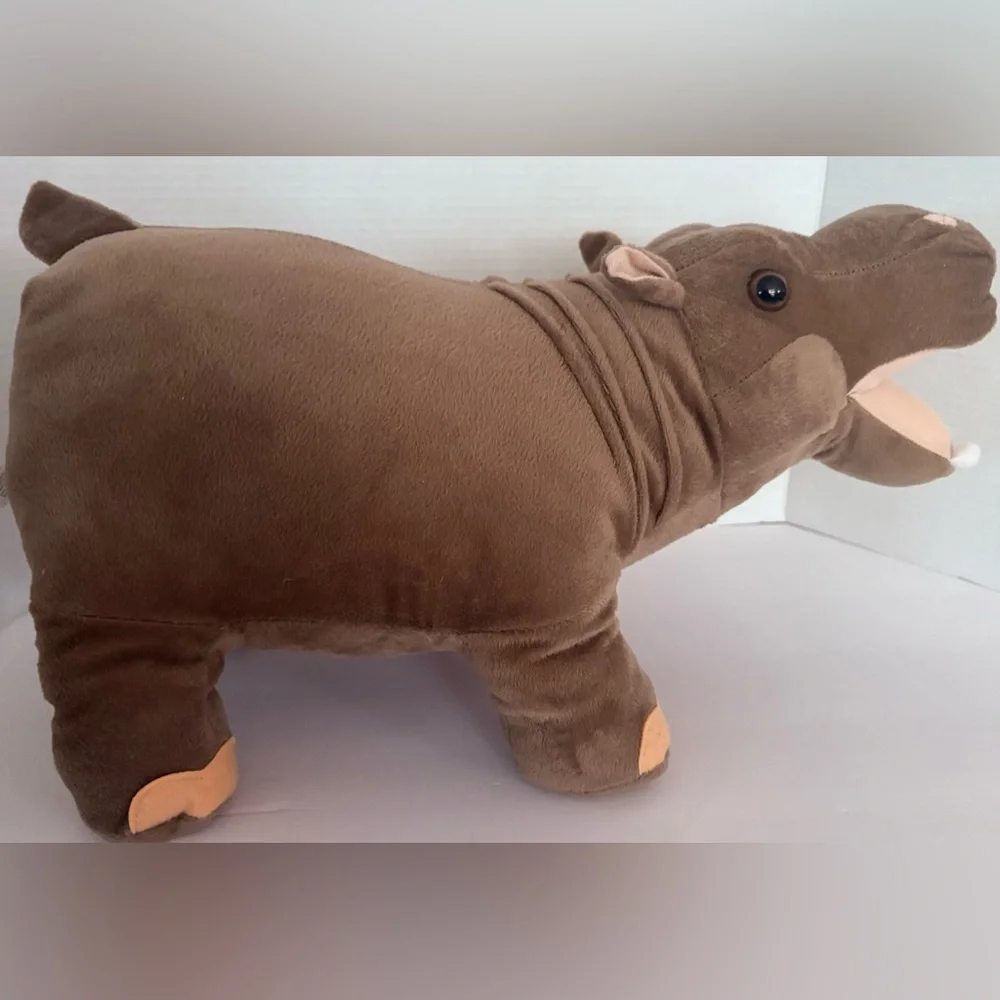 Mama Hippopotamus With Baby Stuff Plush Animal.
